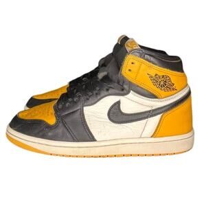 Nike Jordan 1 Retro OG High Yellow Taxi Pittsburgh Steelers Shoes Mens Sz 7.5
